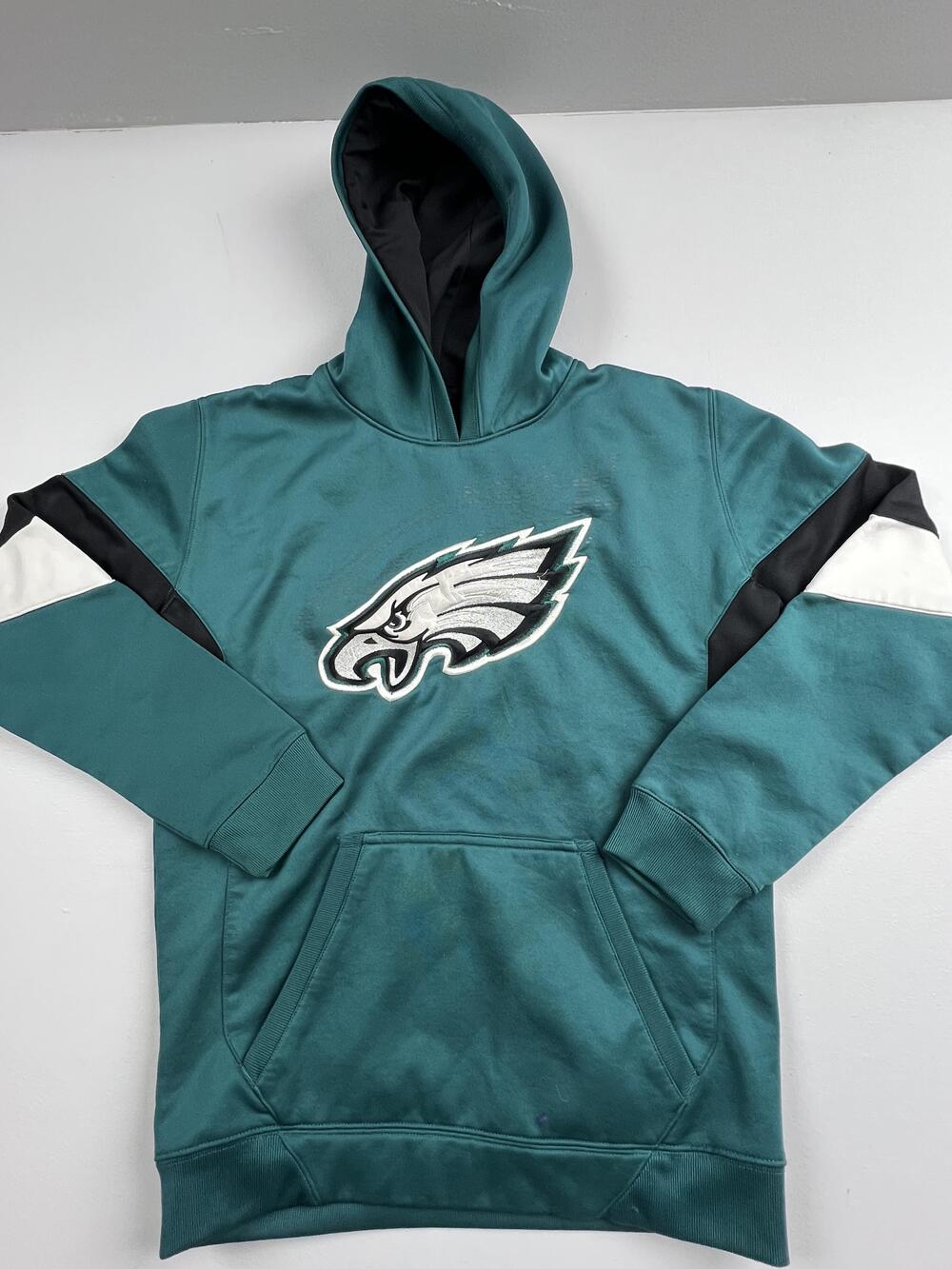 Philadelphia Eagles Hoodie Sweatshirt Boys XL 18 Green NFL Football Team Apparel